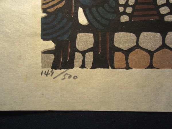 An Extra Large Orig Japanese Woodblock Print Mori Yoshitoshi PENCIL Sign Limit# Market Place 1967