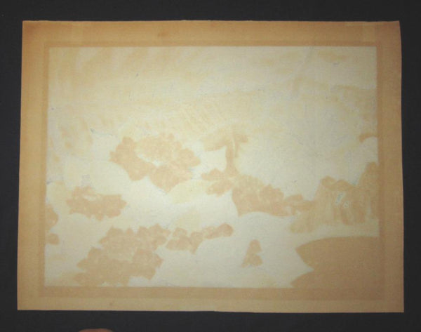 A HUGE Orig Japanese Woodblock Print LIMIT# PENCIL SIGN Hayashi Waichi Garden of French Hydrangea