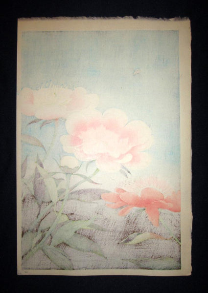 A Great Orig Japanese Woodblock Print Ohno Bafuku Bee Kyoto Printmaker 1950 ORIGINAL EDITION