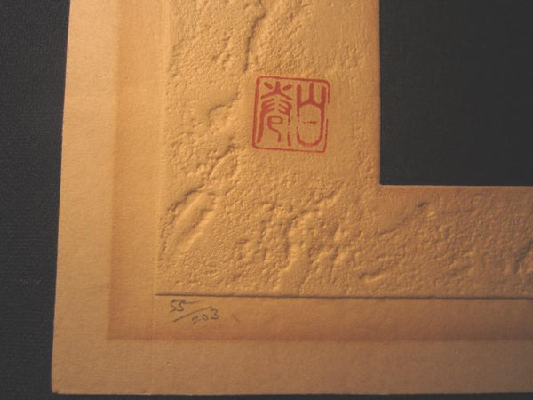 An Great Orig Japanese Woodblock Print Maki Haku LIMIT# PENCIL SIGN 76-31 Common Place 1970S