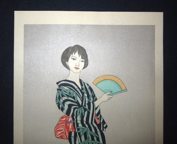 A Great Orig Japanese Woodblock Print LIMIT EDIT PENCIL SIGN Kayama Matazo Three Cool Topics - Wind