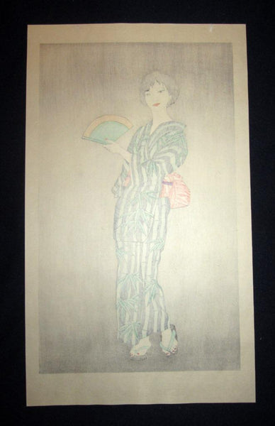 A Great Orig Japanese Woodblock Print LIMIT EDIT PENCIL SIGN Kayama Matazo Three Cool Topics - Wind
