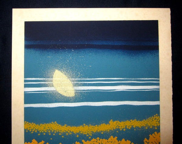 AN EXTRA LARGE Great Orig Japanese Woodblock Print Miyata Masayuki PENCIL sign LIMIT# Four Seasons of Children Spring embroidered marks