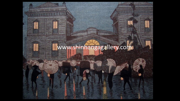 A Great Japanese Woodblock Print Kobayashi Kiyochika Raining Night