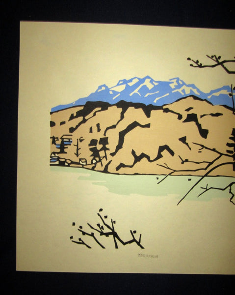 A Huge Orig Japanese Woodblock Print LIMIT# Miyata Saburo Shinshu Nagano Prefecture Twenty Sceneries (20)
