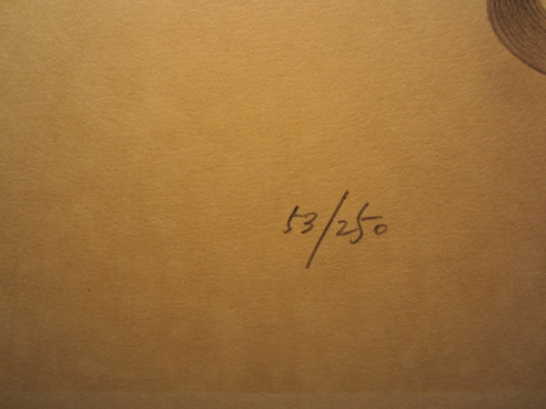 A Great Orig Japanese Woodblock Print PENCIL Sign Limit# Masakane Yonekura WaSa 1982