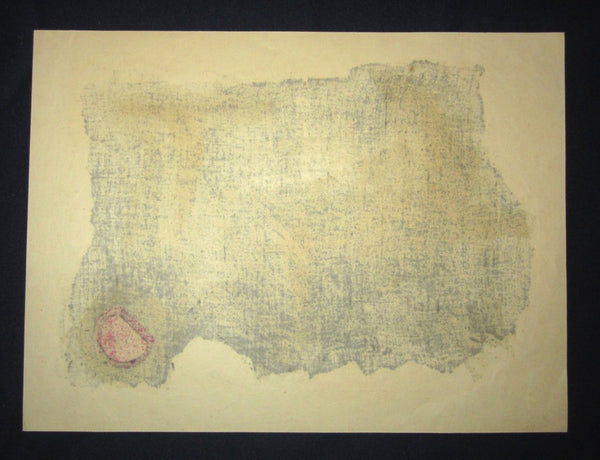 A Great Orig Japanese Woodblock Print Pencil-Signed Limited-Number Amano Crow-F  May 1959