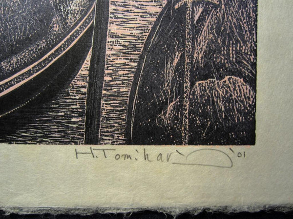 A Great Orig Japanese Woodblock Print LIMIT# PENCIL SIGN Hiroshi Tomihari Venice Love Italy
