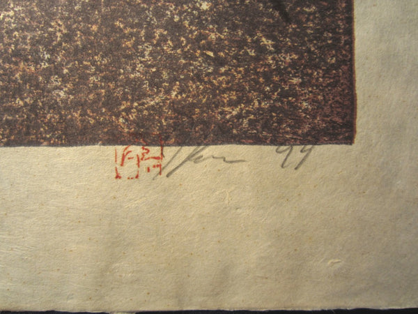 A Huge Orig Japanese Woodblock Print PENCIL Sign Limit# Joshua Rome The Last Voyage