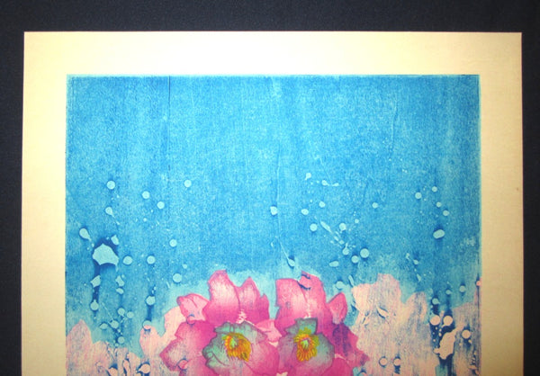 A Great Orig Japanese Woodblock Print Pencil Signed Limit# Taika Kino Shita Cuttleya Orchid