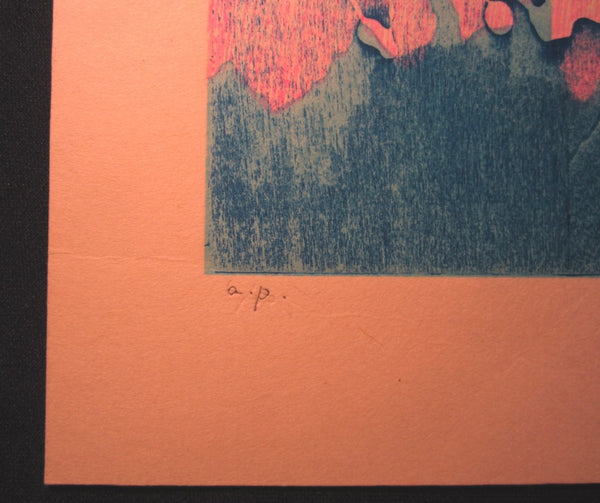 A Great Orig Japanese Woodblock Print Pencil Signed Limit# Taika Kino Shita Cuttleya Orchid
