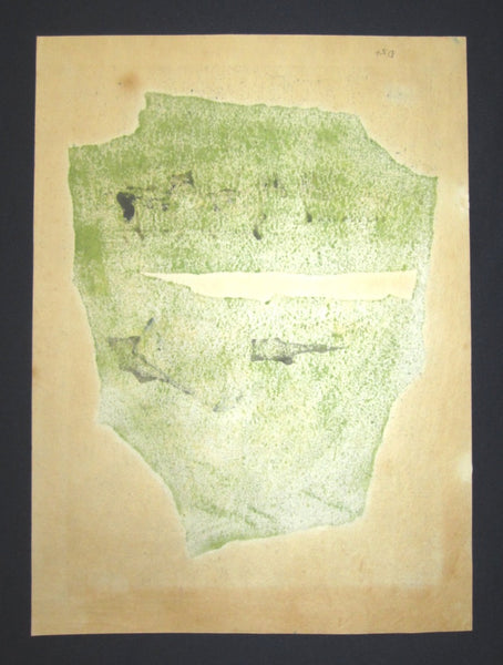 A Large Orig Japanese Woodblock Print Pencil-Signed Limited-Number Fujita Fumio Wild Horse A 1969