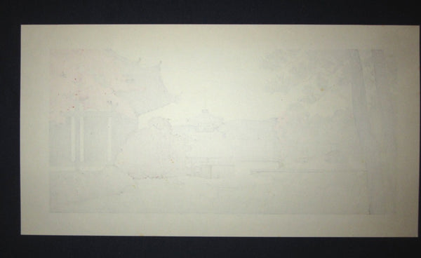 A HUGE Great Orig Japanese Woodblock Print Pencil Sign Limited#  Masado Ido Mapple Red Autumn