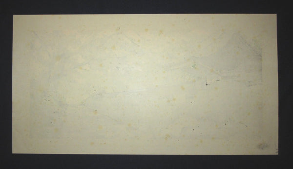 A HUGE Great Orig Japanese Woodblock Print Pencil Sign Limited#  Masado Ido Spring Cherry Blossom