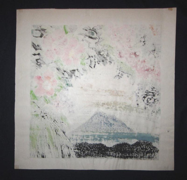 A Huge Orig Japanese woodblock Print Hashimoto Okiie Hawaii