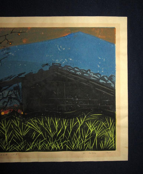 Extra Large Orig Japanese Woodblock Print Pencil-Signed Limit# K Katase Late Autumn High Land Kosuji