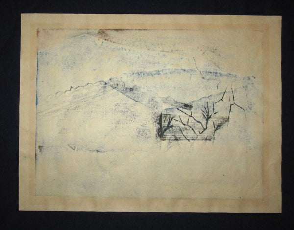 Extra Large Orig Japanese Woodblock Print Pencil-Signed Limit# K Katase Late Autumn High Land Kosuji