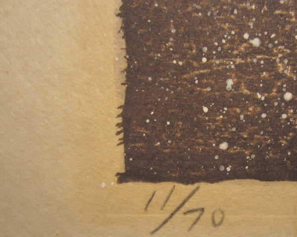 A Huge Orig Japanese Woodblock Print PENCIL Sign Limit# Joshua Rome Yukiyo 1986