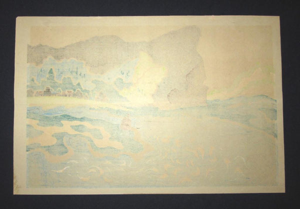 A Great Orig Japanese Woodblock Print Maeda Toshiro Ocean Fishing Watanabe Printmaker 1950s (2)