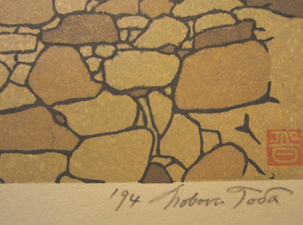 A Great Orig Japanese Woodblock Print Pencil-Signed Limited Edition Tada Hikone Castle