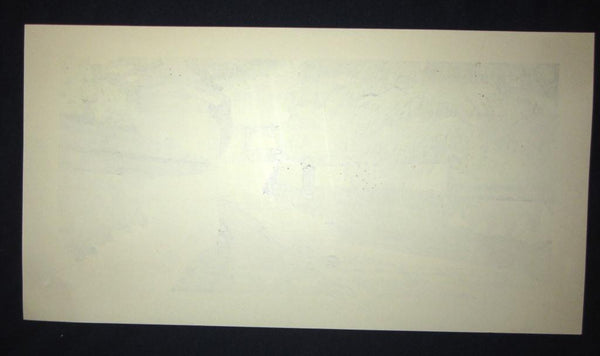 A HUGE Great Orig Japanese Woodblock Print Pencil Sign Limited# Masao Ido Summer Green