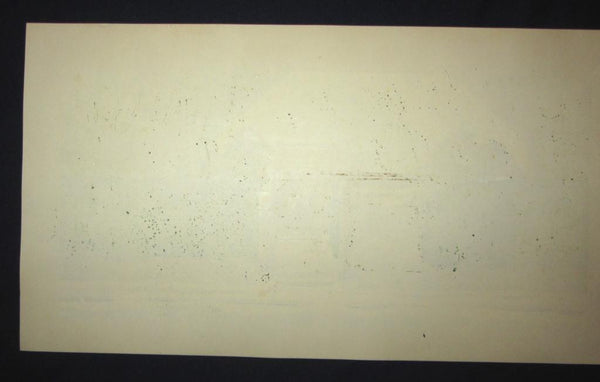 A Great HUGE Orig Japanese Woodblock Print Pencil Sign Limited# Masao Ido Red Persimmon Winter