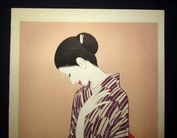 A Great Huge Orig Japanese Woodblock Print Limit# Pencil Takasawa Keiichi Fingernail