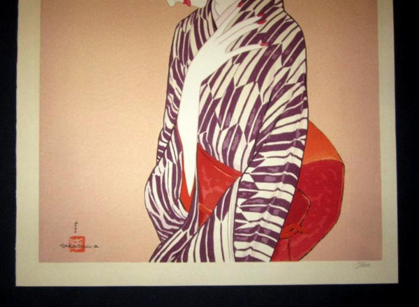A Great Huge Orig Japanese Woodblock Print Limit# Pencil Takasawa Keiichi Fingernail