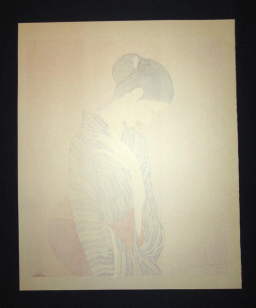 A Great Huge Orig Japanese Woodblock Print Limit# Pencil Takasawa Keiichi Fingernail