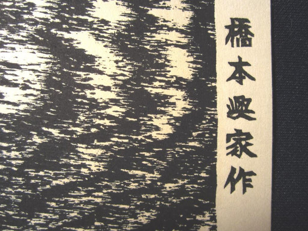 A Great Orig Japanese Woodblock Print PENCIL Hashimoto Okiie Wild Vegetables 1962