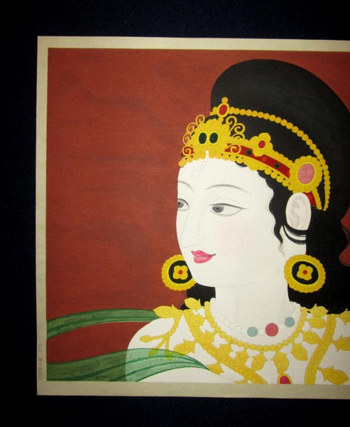 A Great Orig Japanese Woodblock Nakamura Gakuryo woodblock Dancing Maiko