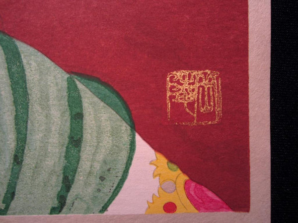 A Great Orig Japanese Woodblock Nakamura Gakuryo woodblock Dancing Maiko