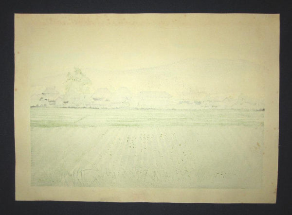 A Great Orig Japanese Woodblock Print Pencil Sign Limited# Masao Ido Bird Alley Summer