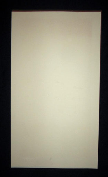 A HUGE Orig Japanese Woodblock Print Pencil-Signed Limit# Self_Carve & Self_Print Miyamoto Shufu Summer Moon Embroider Mark