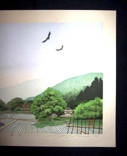 A Great Orig Japanese Woodblock Print Seiji Sano Autumn Breeze Four Seasons