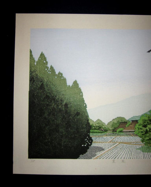 A Great Orig Japanese Woodblock Print Seiji Sano Autumn Breeze Four Seasons
