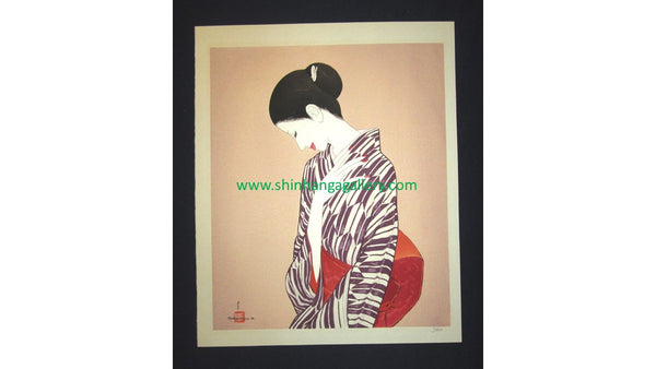 A Great Huge Orig Japanese Woodblock Print Limit# Pencil Takasawa Keiichi Fingernail