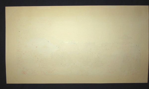 A Great HUGE Orig Japanese Woodblock Print Pencil Sign Limited# Masao Ido Maple Red Autumn