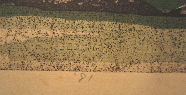 A Great Orig Japanese Woodblock Print Pencil Sign Limited# Masao Ido Koetsu-Ji Temple Kyoto Sentiment (1)