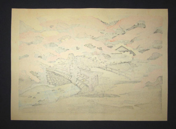 A Great Orig Japanese Woodblock Print Pencil Sign Limited# Masao Ido Kyoto Takao Sentiment (2)