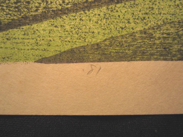 A Great Orig Japanese Woodblock Print Pencil Sign Limited# Masao Ido Sagano Village Kyoto Sentiment (3)