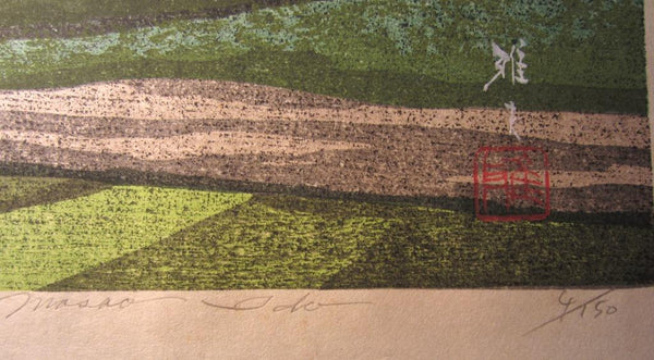 A Great Orig Japanese Woodblock Print Pencil Sign Limited# Masao Ido Sagano Village Kyoto Sentiment (3)