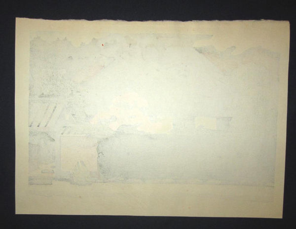 A Great Orig Japanese Woodblock Print Pencil Sign Limited# Masao Ido Temple Summer Kyoto Sentiment (4)