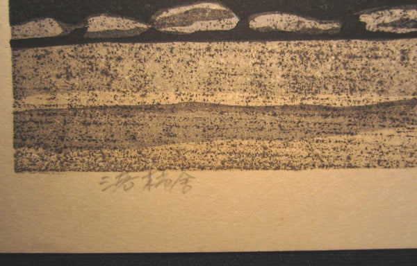 A Great Orig Japanese Woodblock Print Pencil Sign Limited# Masao Ido Temple Summer Kyoto Sentiment (4)