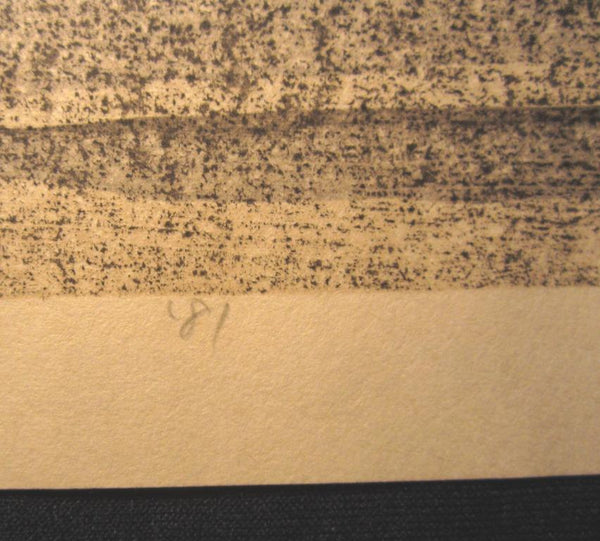 A Great Orig Japanese Woodblock Print Pencil Sign Limited# Masao Ido Temple Summer Kyoto Sentiment (4)