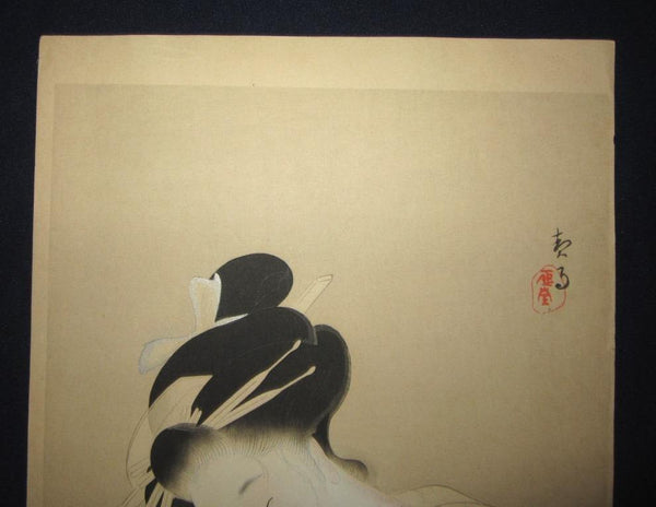 A Great Orig Japanese Woodblock Print Kikuchi Keigetsu Heroine