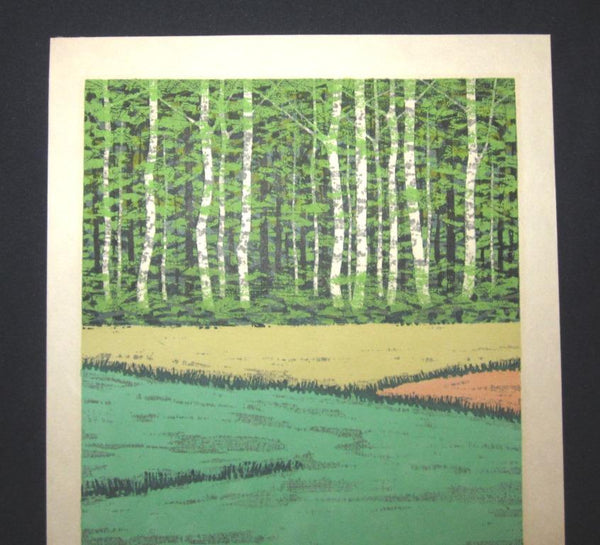 A Great Orig Japanese Woodblock Print Pencil-Signed Limit# Fujita Fumio Sprouting Season B