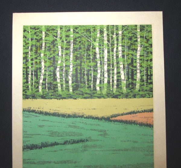 A Great Orig Japanese Woodblock Print Pencil-Signed Limit# Fujita Fumio Sprouting Season B