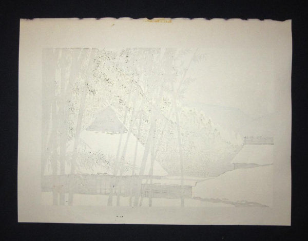 A Great Orig Japanese Woodblock Print Seiji Sano Winter light Snow Four Seasons (2)