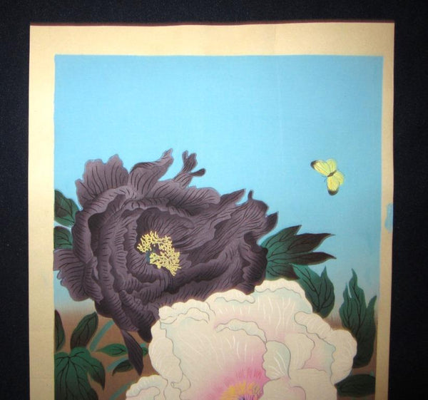 A Great Orig Japanese Woodblock Print Ohno Bafuku Butterfly Kyoto Printmaker 1950 ORIGINAL EDITION